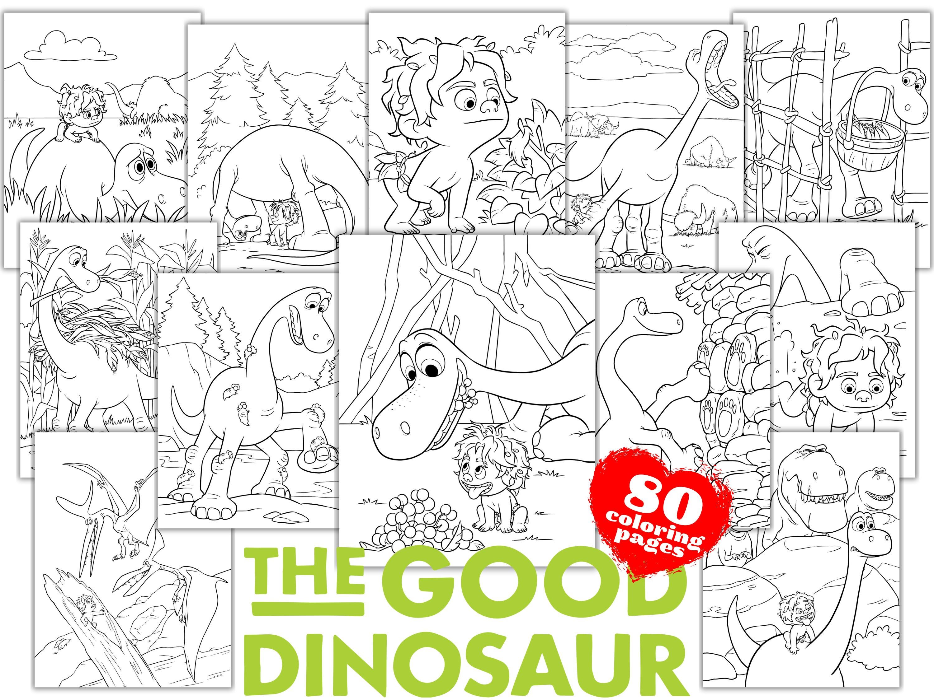 The Good Dinosaur Coloring Book, The Good Dinosaur Coloring Pages Kids Activities, The Good Dinosaur Kids Printables PDF Arlo Dino Colouring
