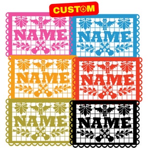 Personalized Custom Coco Papel Picado CLipart, Custom Coco Birthday Party Decorations Papel Picado, Custom Coco Personalization Cliparts PNG