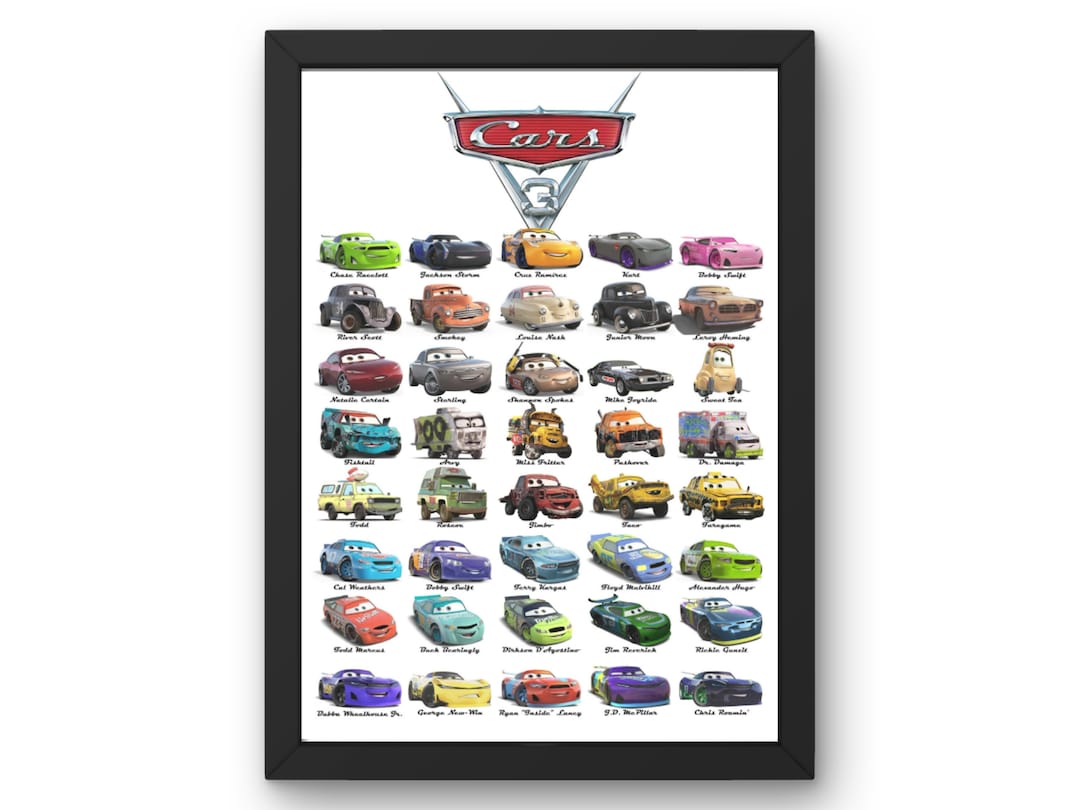Cars 3 Poster, Cars JPG Digital Download, Cars Wall Art Kids Room ...
