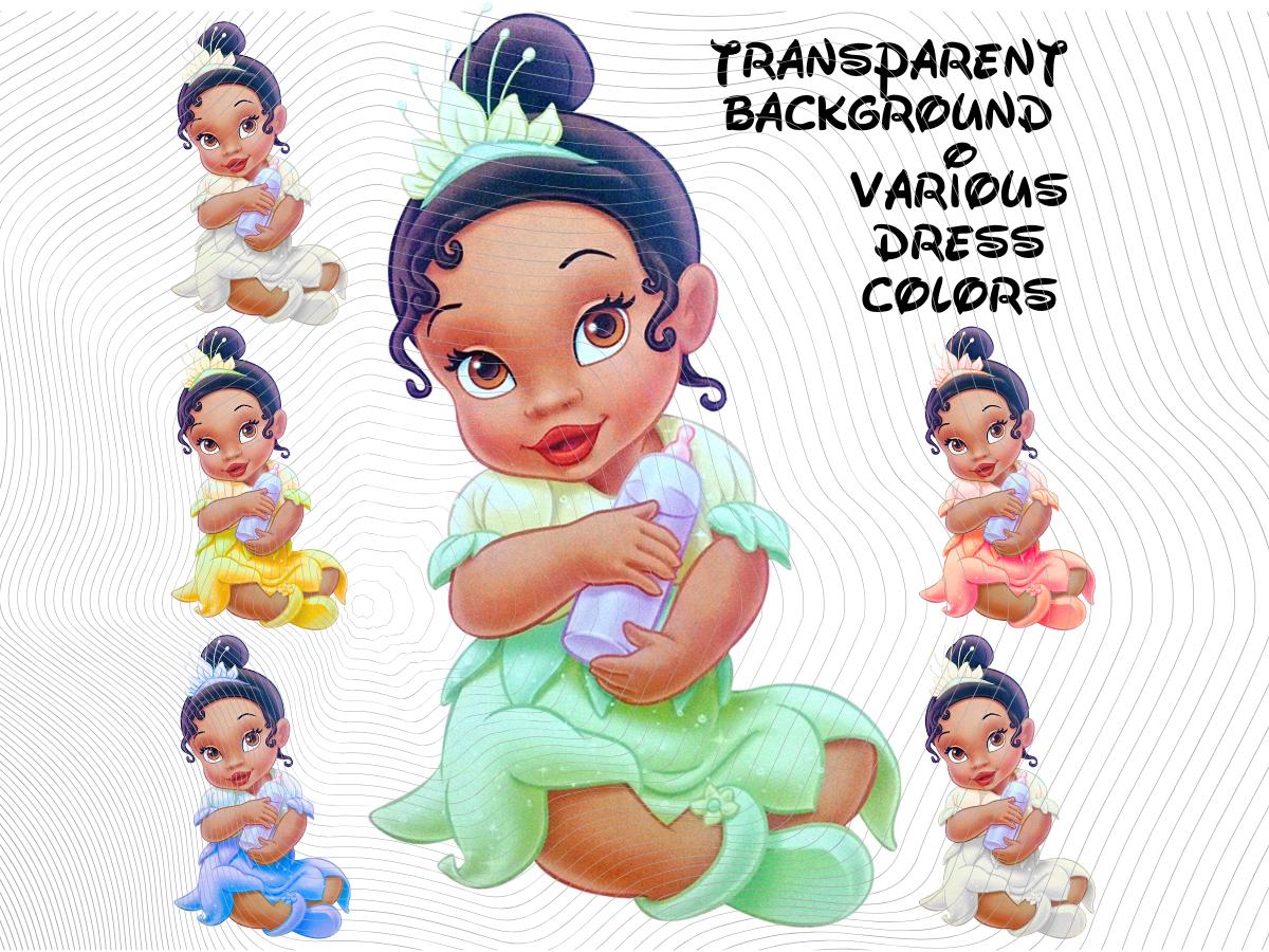 Tiana Baby PNG Clipart, the Princess and the Frog PNG Clipart Bundle ...