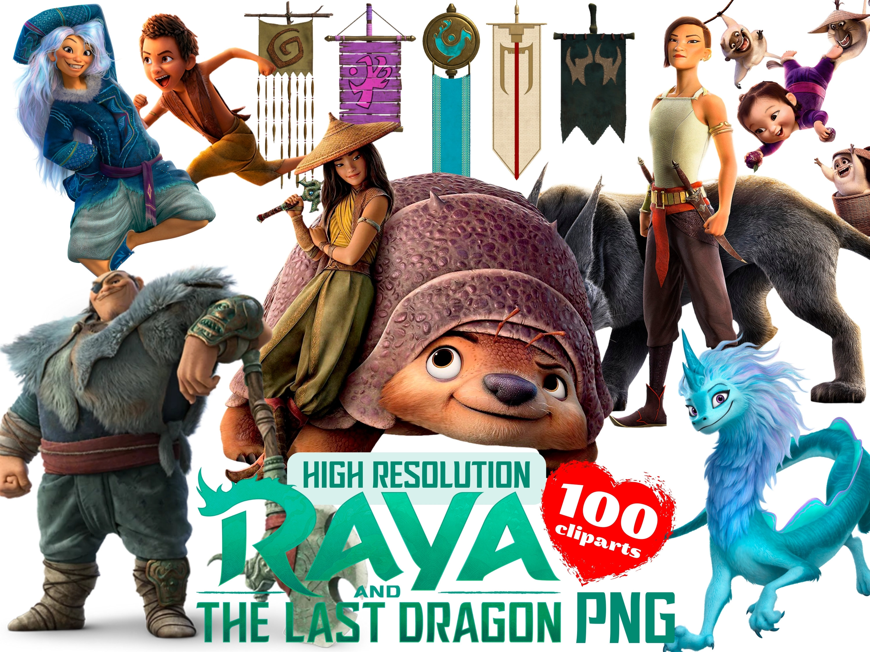 Raya and the Last Dragon PNG Cliparts Bundle, Raya and the Last Dragon Sublimation Collection, Raya and the Last Dragon Cartoon PNG Clip Art