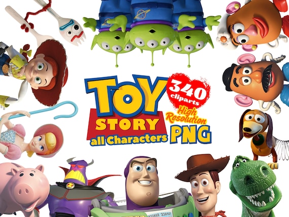 Toy Story Cliparts PNG Bundle, Toy Story PNG Cartoon Sublimation Cliparts, Toy Story Movie Themed Clip Arts Collection, Toy Story Party PNG