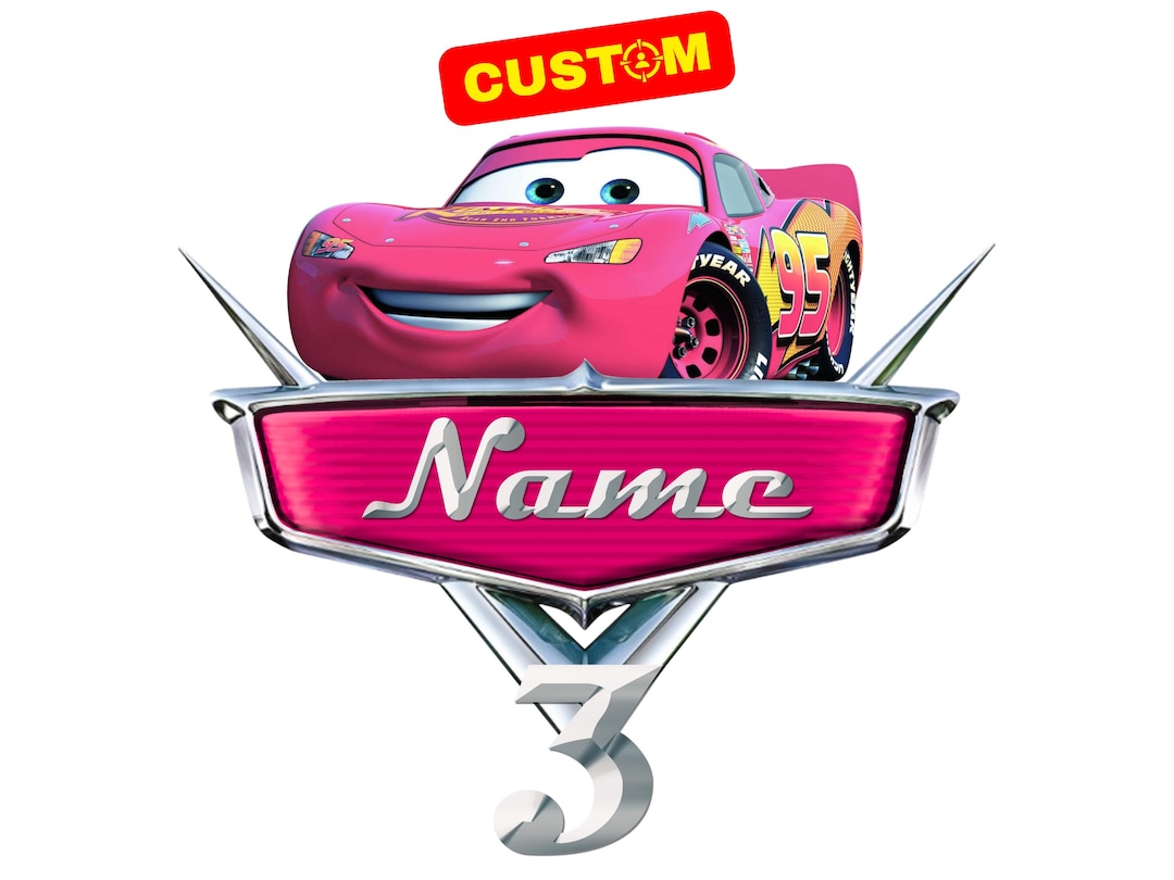 Personalized Cars Custom PNG Logo, Cars Original Birthday Sublimation ...