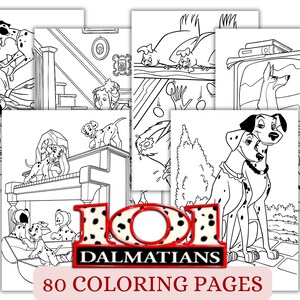 101 Dalmatians Coloring Pages, 101 Dalmatians Cartoon Cliparts Coloring Book, 101 Dalmatians Kids Printables Coloring Pages Activities Book