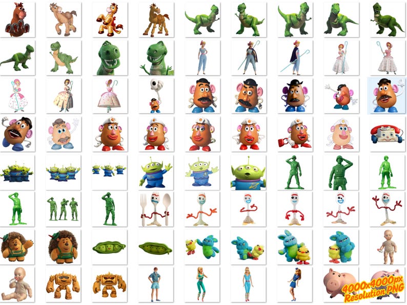Toy Story Cliparts PNG Bundle, Toy Story PNG Cartoon Sublimation Cliparts, Toy Story Movie Themed Clip Arts Collection, Toy Story Party PNG image 3