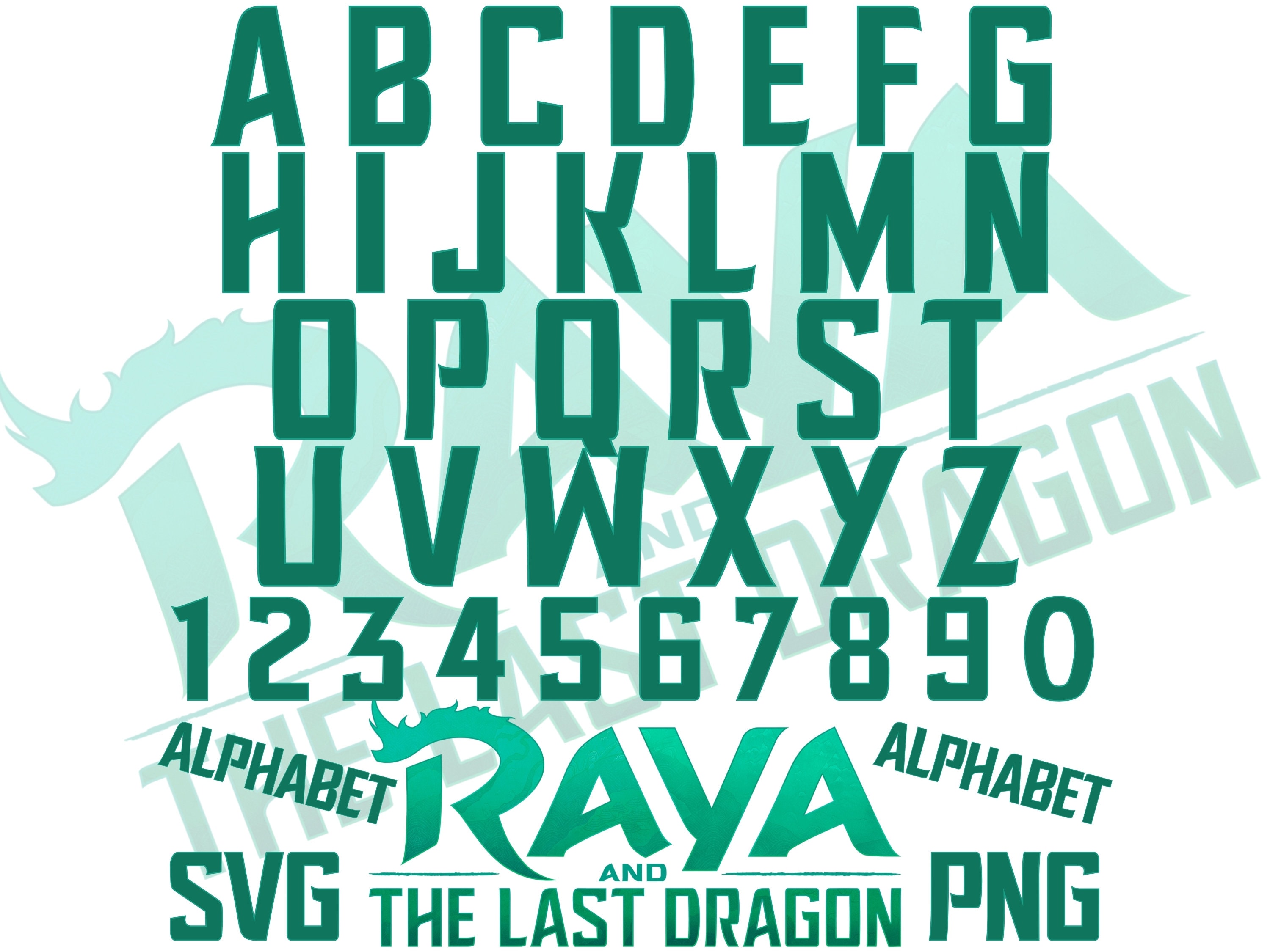 Last Rays Hand Lettering Raya and the Last Dragon Alphabet Letters Cliparts Bundle, Raya and the ...