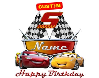 Personalized Cars Custom PNG Logo, Cars Original Birthday Sublimation, Custom Cars Logo with Name Cars Cake Topper TShirt Cliparts (Digital)