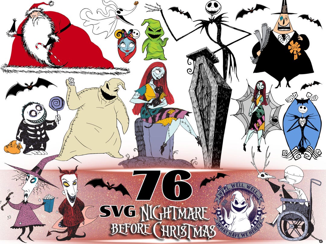 ティム・バートンのナイトメアー・ビフォア・クリスマス SVG PNG