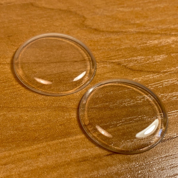 NEW! Diameter 32 mm USSR Watch Replacement round plastic glass 2pcs. Original, made in ussr!