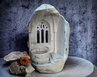 Book shelf decor | tealight holder | old church |book nook | fantasy book | gothic decor | candle | gothic castle |castle |