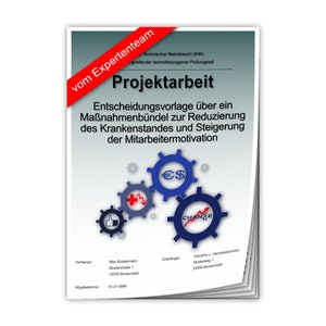 Technical business economist TBW project work & presentation IHK sick leave employee motivation