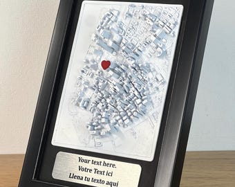 Personalized 3D Map | Where we met, Where It All Began , Our first date,
