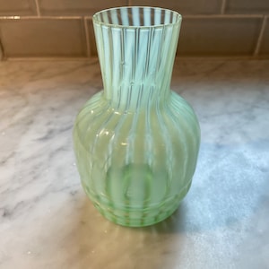 1920s Fenton Rib Opalescent Stripe Carafe