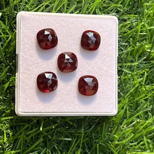 AAA+Natural Red Garnat Gemstone Mozambique Garnet   Flat Back Faceted Cut Rare Quality For Making Jewelry