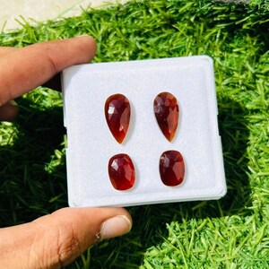AAA+Natural Red Garnat Gemstone Mozambique Garnet Oval Shape Flat Back Faceted Cut Rare Quality For Making Jewelry