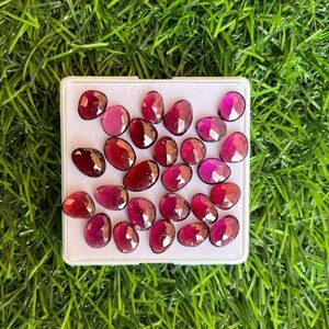AAA+Natural Pink  Garnat Gemstone Mozambique Garnet Oval Shape Flat Back Faceted Cut Rare Quality For Making Jewelry