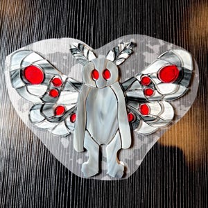 Gebrandschilderd glaspatroon voor Mothman PDF, PNG SVG