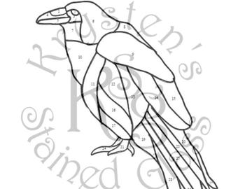 Stained Glass Pattern for Crow PDF PNG