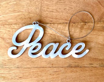 Peace Word Ornament