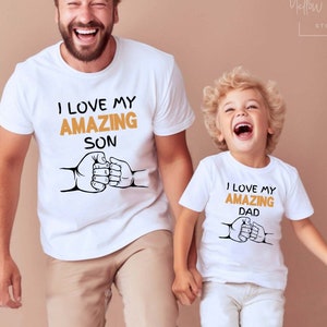 Father and Son Matching Shirts,Matching Dad and Baby tees,Gift for husband,Shirt for New Dad,Fathers Day Gift,Gifts from Son,Father Son Tee