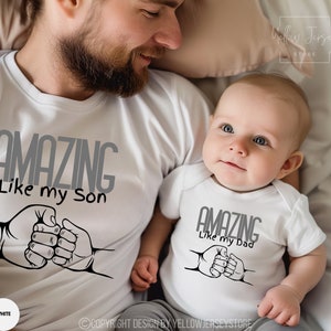 Father and Son Matching Shirts,Matching Dad and Baby tees,Gift for husband,Shirt for New Dad,Fathers Day Gift,Gifts from Son,Father Son Tee