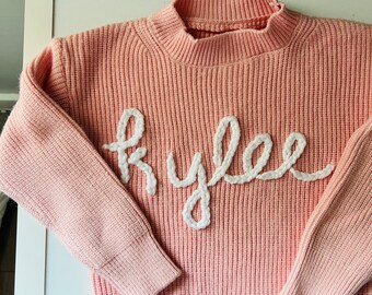 Hand Embroidered Personalized Sweater