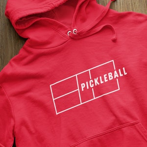 Felpa con cappuccio Pickleball Court Fleece Pullover, Felpa con cappuccio Pickleball, Abbigliamento Pickleball, Felpa con cappuccio comoda, Attrezzatura per giocatore Pickleball, Regalo Pickleball