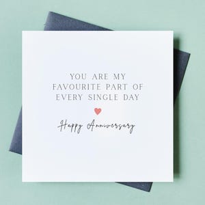Romantic Anniversary Card, You Are My Favourite Part, Gift for Wife Husband Partner Boyfriend Girlfriend UK, Romantic Anniversary Love Card