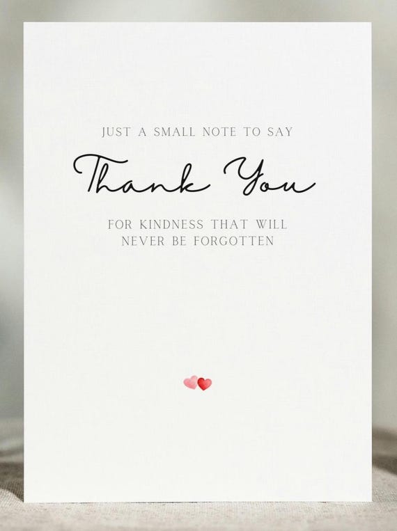 Large A4 Thank You Card, Office Farewell and Retirement Leaving Gift, Heart Design Blank Inside, UK Card, Office Leaving Thanks Card
