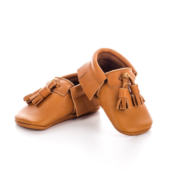 Moka&Tonka Jack D: Mocassini Ecologici per Bambini/Neonati - Pelle Bio Naturale, Scarpe Eleganti per Bambini per Interni/Esterni, Scarpe per Neonati, Mocassini per Neonati