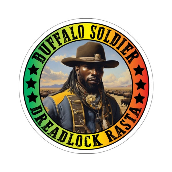 Buffalo Soldier Sticker Bob Marley by Goat Tee Studios