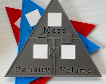 Density Formula Triangle - Science Learning Manipulative