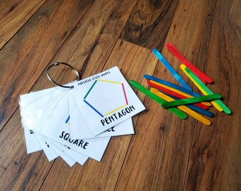Popsicle Stick Shapes | Preschool Activity Game | Educational Busy Bag