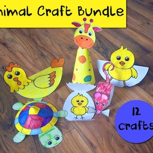 Printable Animal Craft | Crafting Activity | Preschool Fine Motor | Kid Art Project Printable | Turtle Craft | Kid Animal Craft