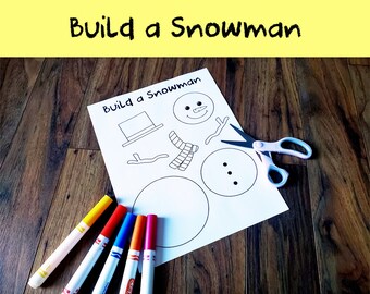 Bouw een sneeuwpop | Peuteractiviteit | Fijne motoriek voor kleuters | Knutselen voor de kleuterschool