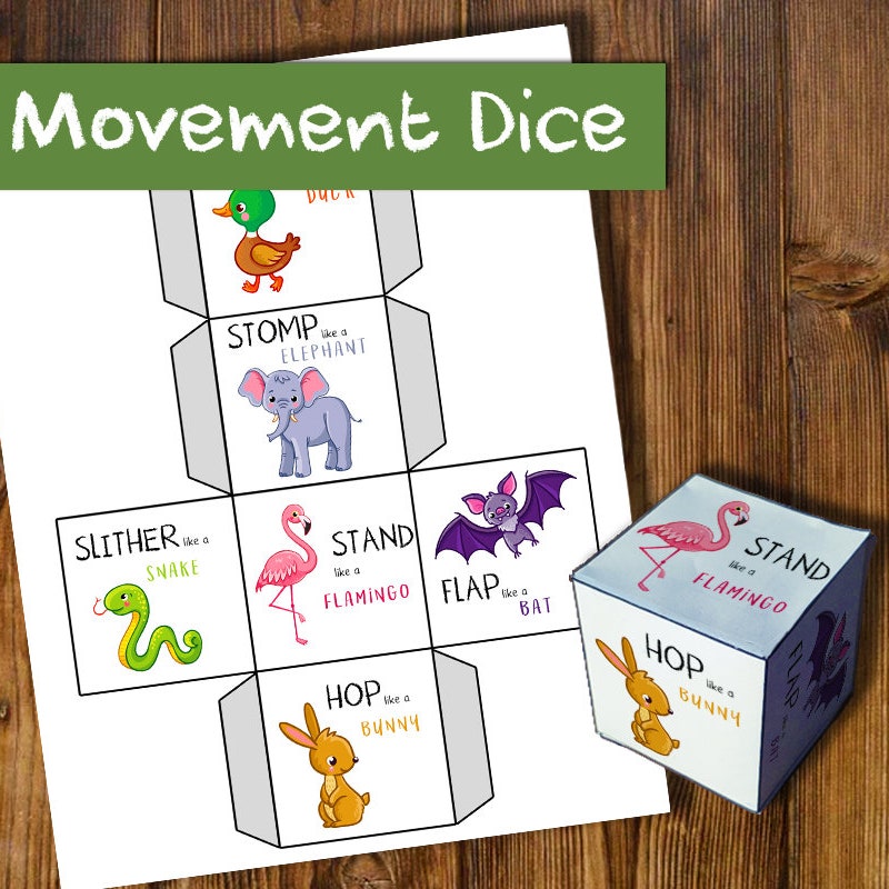 Action Dice Printable - Etsy