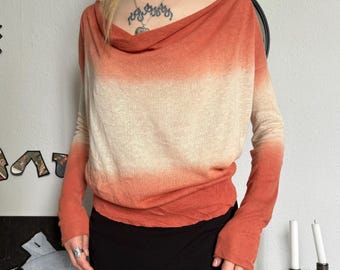 Cowl Ombre Long Sleeve Pullover 00s
