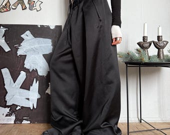 Yohji Yamamoto Y-3 Adidas Black Baggy Pants