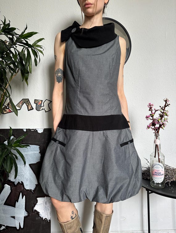 Cache Cache Vintage Bubble Drop Waisted Dress Off… - image 5