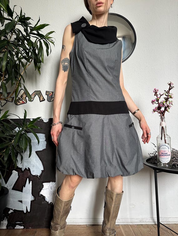 Cache Cache Vintage Bubble Drop Waisted Dress Off… - image 2