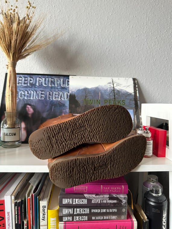 Vintage Leather Patchwork Square Toe 60s Boots - image 9