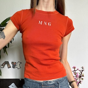 Vintage Mng Fitted Tee Silhouette Slim Shirt