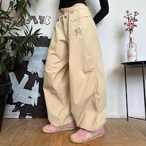 Vintage Baggy Cargo Parachute Pants 00s Style
