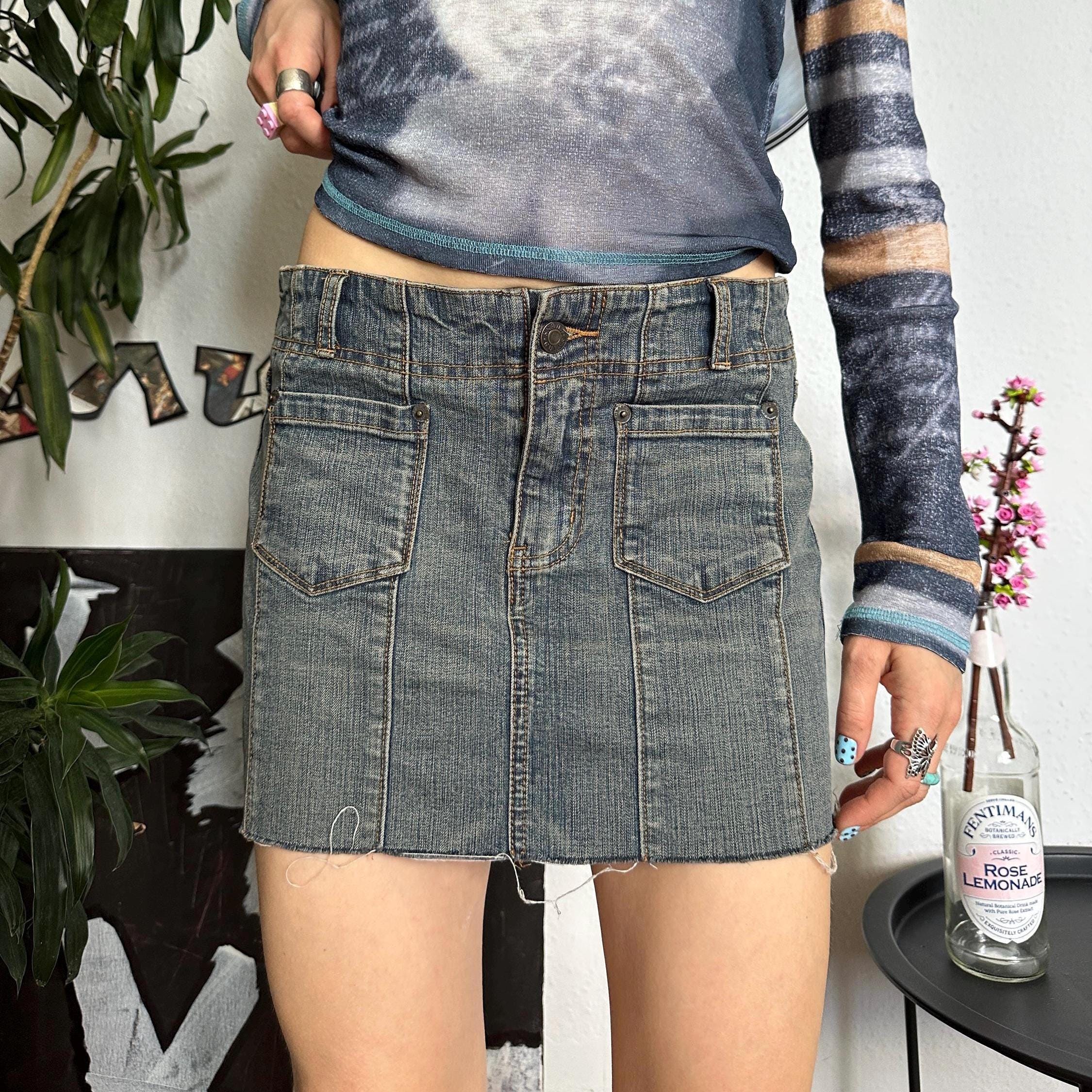 Von Dutch Denim Mini Skirt - Etsy