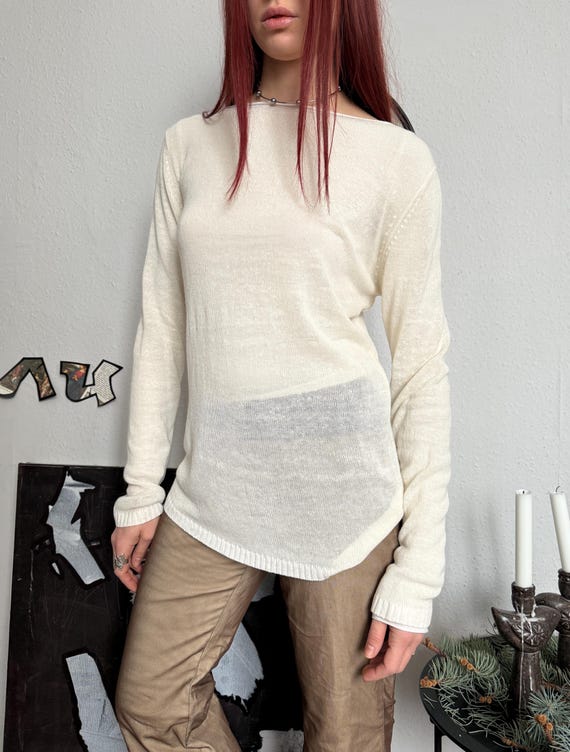 Soft Elevated Basic Boat Lightweight Knit Pullover - image 5