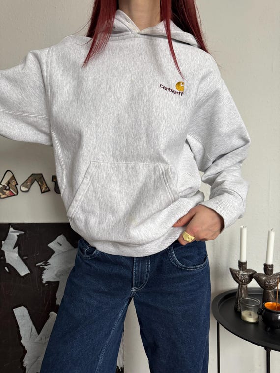 Carhartt Gray Baggy Streetwear Hoodie