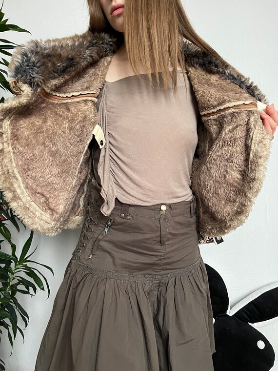 Miss Sixty Sheepskin Coat Faux Fur Jacket 2000s - image 7