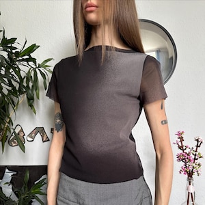 Seltenes Sarah Pacini Vintage Mesh Ombre Top