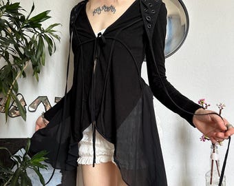 All Saints Hole Studs Silk Deconstructed Asymmetrical Blouse