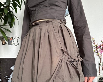 Bubble-rok met zak Kaki Vintage Japan Trending